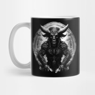 Minotaur black and white Mug